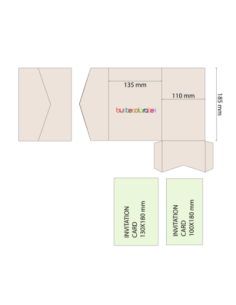 Busta pocketfold con tasca laterale 135x185 mm colore rosa cipria 2