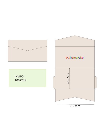 Partecipazione Pocketfold Verde Foresta 105x210 | BusteColorate