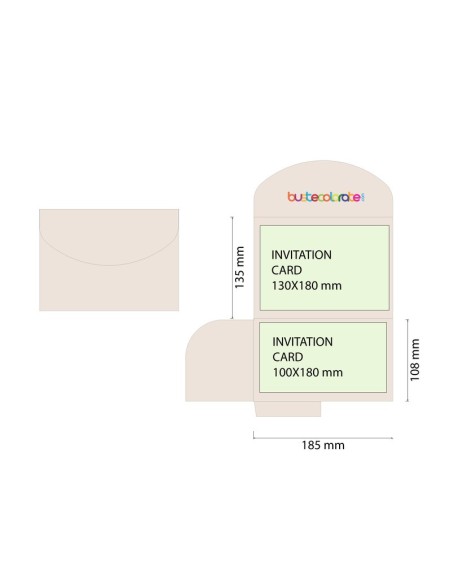 Busta Pocket fold ad arco 135x185 mm colore acquamarina brillante