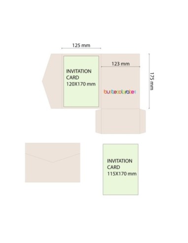 Partecipazione Pocketfold Kraft 125x175 | BusteColorate
