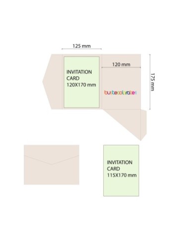 Partecipazione Pocketfold Neve 125x175 | BusteColorate