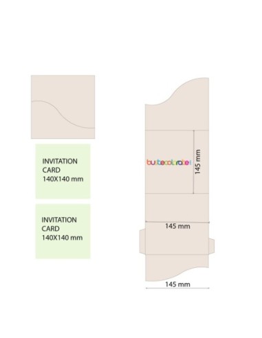 Partecipazione Matrimonio Neve 145x145 | BusteColorate