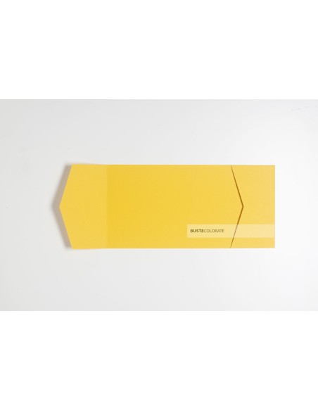 Partecipazione con Tasca 130x130 colore giallo ocra