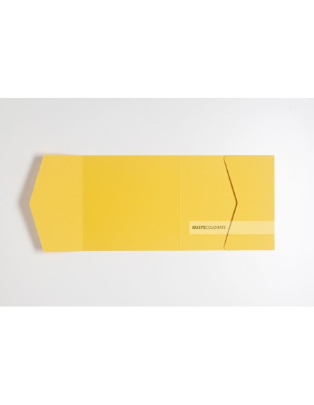 Partecipazione di Matrimonio 150x150 mm colore giallo ocra