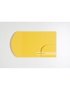 Busta ad arco con tasca laterale misura 135x185 mm colore gianno ocra