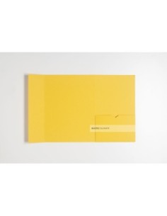 Busta pocketfold C5 con tasca laterale 150X200 mm colore giallo ocra