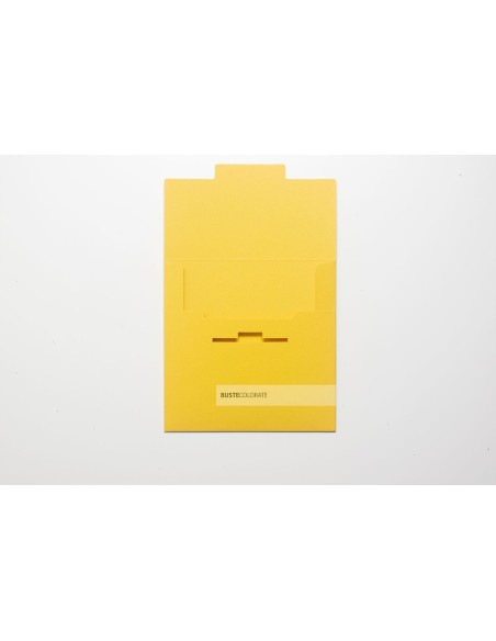 Busta quadrata design 170x170 colore giallo ocra