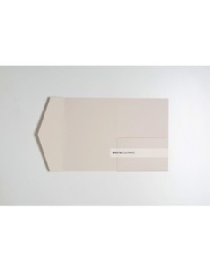 Partecipazione pocketfold con tasca laterale 125x175 mm colore sabbia