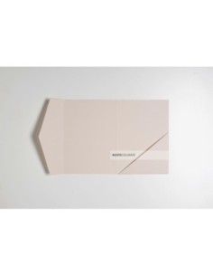 Partecipazione pocketfold con tasca diagonale 125x175 mm colore sabbia