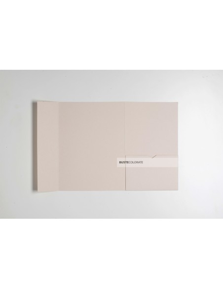 Busta pocketfold C5 con tasca laterale 150X200 mm colore sabbia