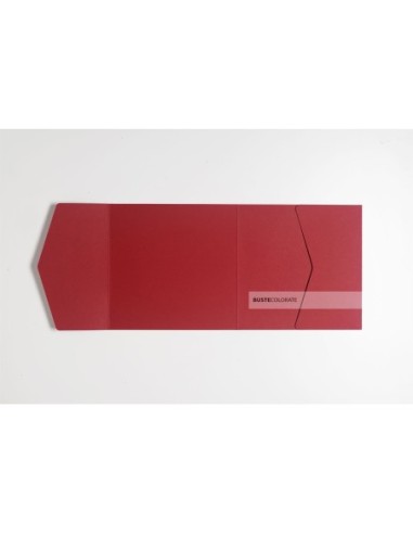 Partecipazione di Matrimonio 150x150 mm colore rosso ciliegia