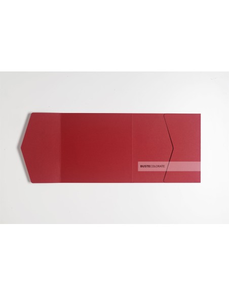 Partecipazione di Matrimonio 150x150 mm colore rosso ciliegia
