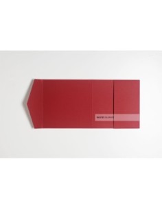 Busta Pockefold quadrata 150x150 mm colore rosso ciliegia