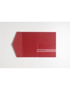 Partecipazione Classica Pocketfold 120x180 rosso ciliegia