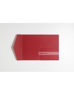 Partecipazione pocketfold con tasca laterale 125x175 mm colore rosso ciliegia