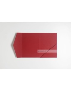 Partecipazione pocketfold con tasca diagonale 125x175 mm colore rosso ciliegia