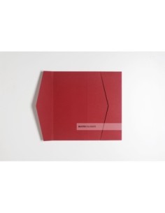 Partecipazione Pocketfold 105x215 mm colore rosso ciliegia