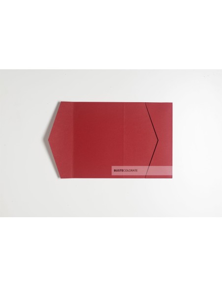 Partecipazione Pieghevole 110x170 colore rosso ciliegia