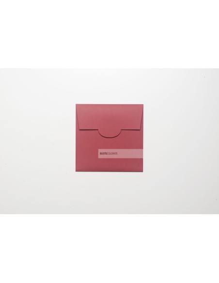 Busta quadrata per invito 150x150 colore rosso ciliegia