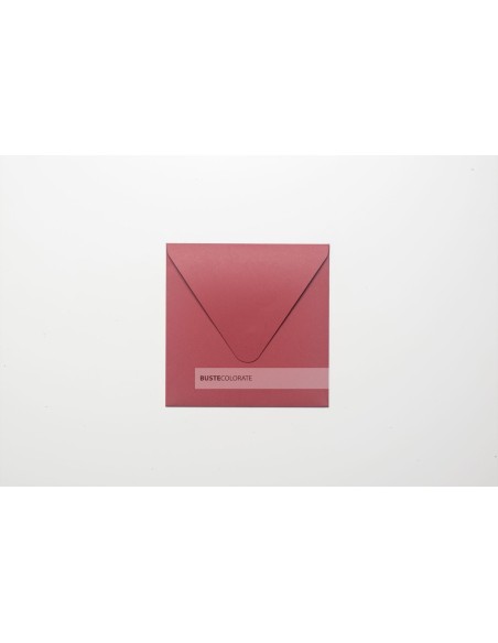 Busta wedding quadrata 155x155 mm colore rosso ciliegia