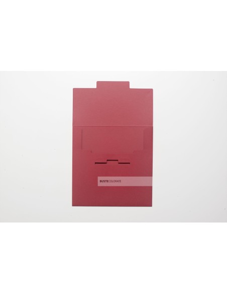 Busta quadrata design 170x170 colore rosso ciliegia