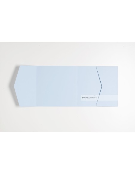 Partecipazione di Matrimonio 150x150 mm colore celeste