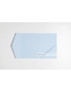 Partecipazione pocketfold con tasca diagonale 125x175 mm colore celeste