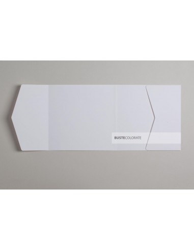 Partecipazione Pocketfold 150x150 mm colore bianco candido