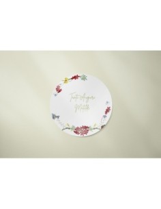 adesivo personalizzato rotondo floreale