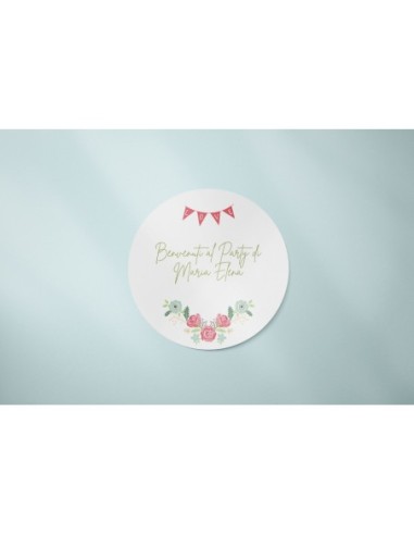 sticker floreale per feste e party