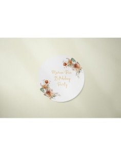 adesivo floreale elegante per eventi e party