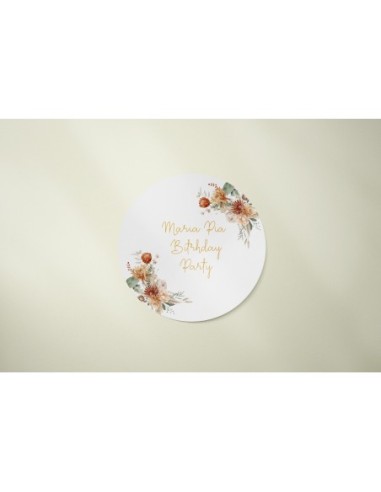 adesivo floreale elegante per eventi e party