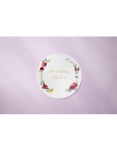 Adesivo Floreale Elegante per Compleanno