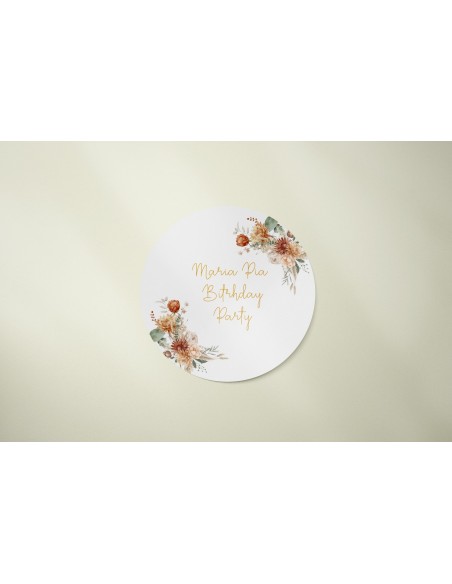 Adesivo Floreale Elegante per Party e Eventi