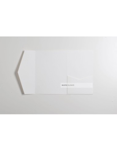 Busta pocketfold con tasca laterale 135x185 mm colore colore neve
