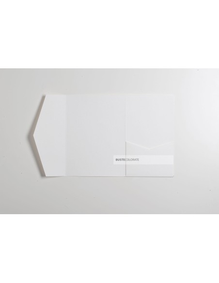 Busta pocketfold con tasca laterale 135x185 mm colore colore neve