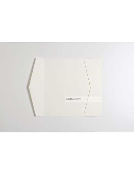 Partecipazione Pocketfold 105X210 mm colore panna