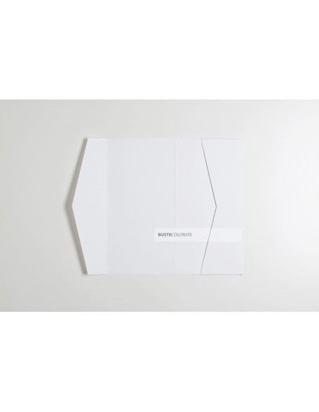 Partecipazione Pocketfold 105X210 mm colore bianco candido