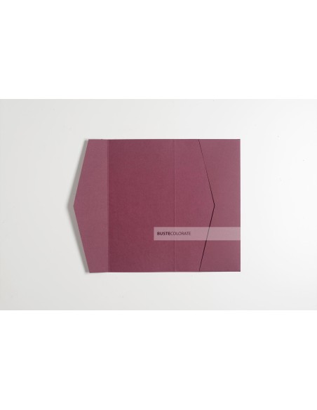 Partecipazione Pocketfold 105x210 mm colore bordeaux