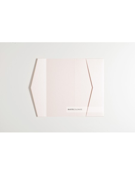 Partecipazione Pocketfold 105x215 mm colore rosa pesca