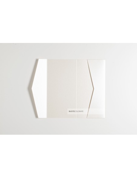 Partecipazione Pocketfold 105x215 mm colore avorio brillante