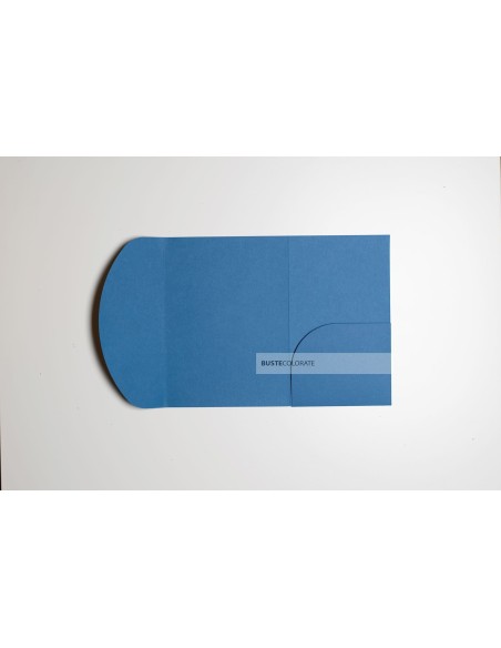 Busta con tasca ad arco misura 135x185 mm colore blu navy