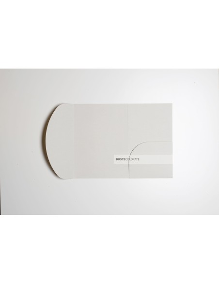 Busta con tasca ad arco misura 135x185 mm colore grigio chiaro