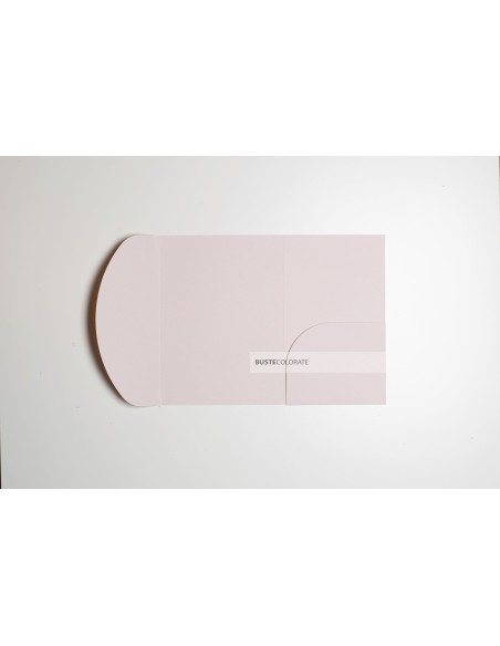 Busta con tasca ad arco misura 135x185 mm colore rosa nude