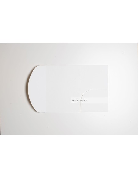 Busta con tasca ad arco misura 135x185 mm colore neve