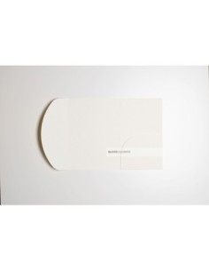Busta con tasca ad arco misura 135x185 mm colore avorio