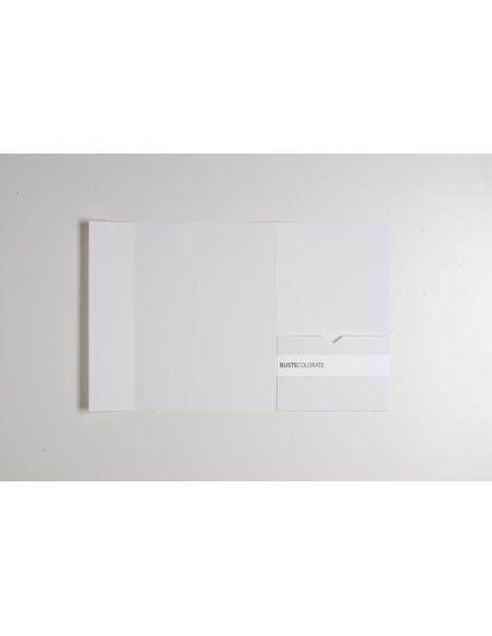 Busta pocketfold C5 con tasca laterale 150X200 mm colore bianco opaco