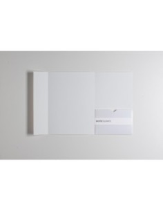 Busta pocketfold C5  con tasca laterale 150X200 mm colore bianco lucido