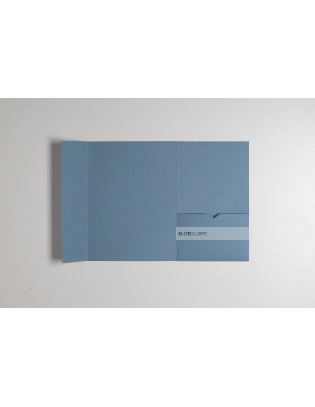 Busta pocketfold C5 con tasca laterale 150X200 mm colore Kraft Acqua