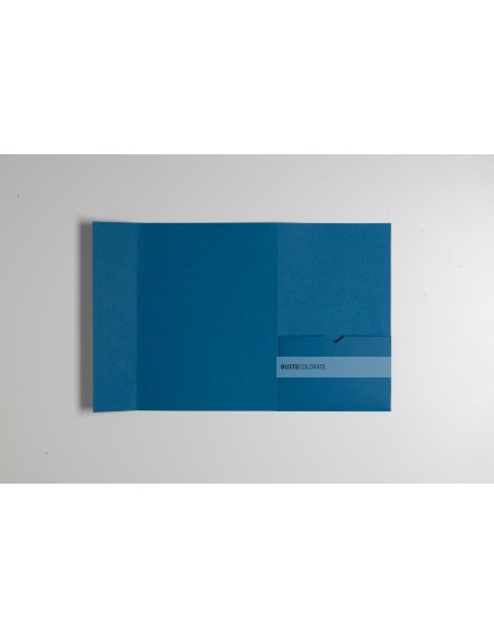 Busta pocketfold C5 con tasca laterale 150X200 mm colore blu navy